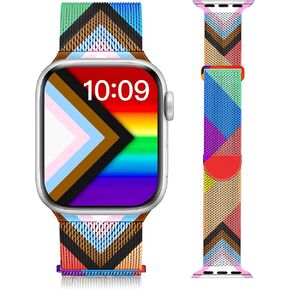 Wipalor Clover Milanese Magnetic Band for Apple Watch Bands for Women 42mm 41mm 40mm 38mm, Lucky Shamrocks St Patricks Day Cute iWatch Bands for iPhone Watch Bands Series 10 9 8 7 6 5 4 3 2 1 SE-Black in Kuwait