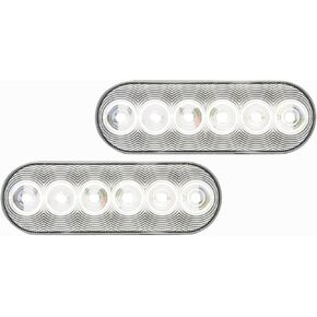 Optronics 2 Pack 6 "Oval Clear 6 LED احتياطيًا للضوء 2 دبوس توصيل Bul12CB in Kuwait