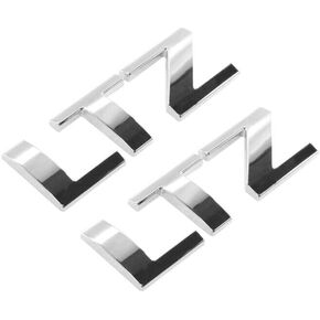 Generic LTZ Badge Emblem 2-PC - 3D Design for Chevrolet Silverado, Sierra, Tahoe, and Suburban - Chrome Silver Finish - Strong Adhesive in Kuwait