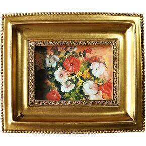 خمر 2.5x2.5 إطار صورة مصغرة - تصميم منقوش ذهبي عتيق ، شاشة طاولة أنيقة وجدار جدار لديكور المنزل العزيزة (قلب الذهب) in Kuwait