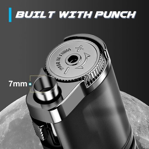 LcFun Torch Lighters 2 Pack Adjustable Triple Concentrated Torch Flame Butane Lighter, Refillable Windproof Pocket Lighter with Punch Cutter (Butane Gas Not Included) in Saudi Arabia