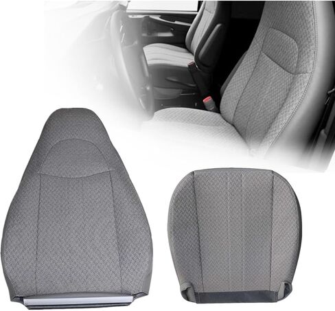 سائق Secosautoparts وأغطية مقعد من جانب الركاب من جانب الركاب ووسادة الرغوة المتوافقة مع Chevy Express GMC Savana 2003-2014 in Saudi Arabia