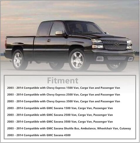 سائق Secosautoparts وأغطية مقعد من جانب الركاب من جانب الركاب ووسادة الرغوة المتوافقة مع Chevy Express GMC Savana 2003-2014 in Saudi Arabia