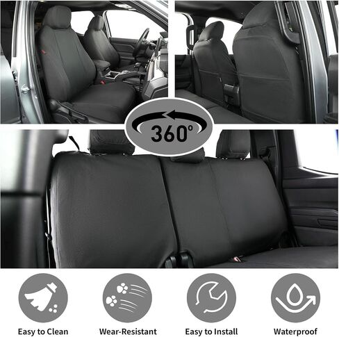 Custom Fit Tacoma Camo Seat Covers for Select Toyota Tacoma (Petrol) 2024 2025 Double cab SR,SR5,TRD Sport,TRD Off-Road,Limited Camouflage Seat Covers - Canvas Full Set (Reed Camouflage) in Saudi Arabia