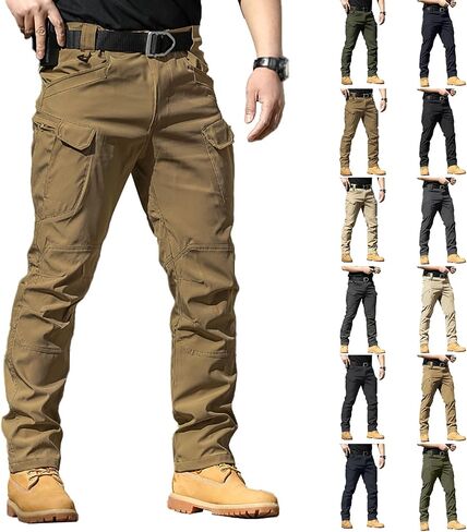Tactical Cargo Pants for Men Outdoor Waterproof Quick Dry Hiking Pant Baggy Stretch Ripstop Work Multi Pocket Trousers in Saudi Arabia