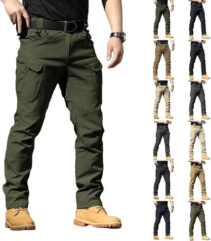 Tactical Cargo Pants for Men Outdoor Waterproof Quick Dry Hiking Pant Baggy Stretch Ripstop Work Multi Pocket Trousers in Saudi Arabia
