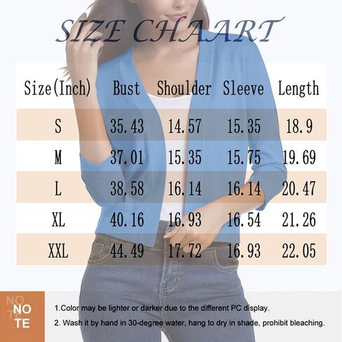 Crop Cardigan for Women Fall Lightweight 3/4 Sleeve v Neck Bolero Shrugs Open Front Sheer Elegant Shrugs for Women in Saudi Arabia
