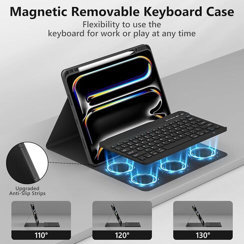 FUWANG for iPad Pro 13 inch Case with Keyboard (M5/M4) 2025/2024, Green in Saudi Arabia