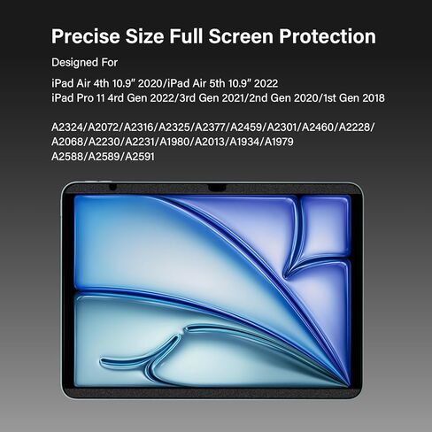 Magnetic 360° Privacy Screen Protector for iPad Air 13 Inch M2 2024 (6th Generation), Case Friendly Blue light Blocker Anti-glare Eye Strain Filter, Removable Anti Spy Film Support Apple Pencil in Kuwait