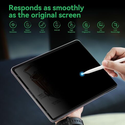 Magnetic 360° Privacy Screen Protector for iPad Air 13 Inch M2 2024 (6th Generation), Case Friendly Blue light Blocker Anti-glare Eye Strain Filter, Removable Anti Spy Film Support Apple Pencil in Saudi Arabia
