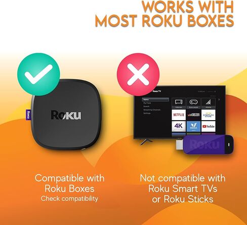 New Roku Remote for Roku Streaming Boxes Compatible with: Roku LT Roku HD XD XDS Roku N1 Roku 1 Roku 2 (RC112) in Saudi Arabia