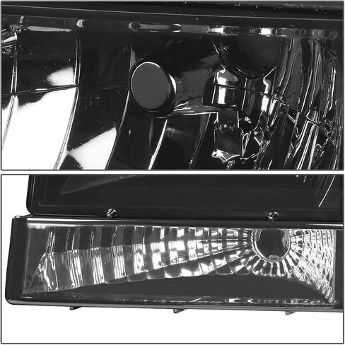 DNA MOTORING HL-OH-F15092-6P-BK-SM-AM Smoke Lens Amber Headlights Compatible with 92-96 Bronco F150 F250 F350 in Saudi Arabia