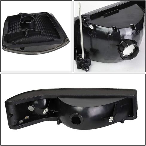 DNA MOTORING HL-OH-F15092-6P-BK-SM-AM Smoke Lens Amber Headlights Compatible with 92-96 Bronco F150 F250 F350 in Saudi Arabia