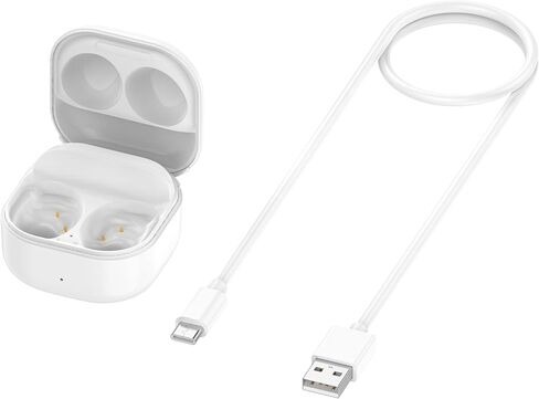 Wireless Charging Case Compatible for Samsung Galaxy Buds Fan Edition(FE) SM-R400, Charger Cradle Station Box with Type-C USB Cable for Samsung Galaxy Buds FE Earbuds (Black) in Saudi Arabia