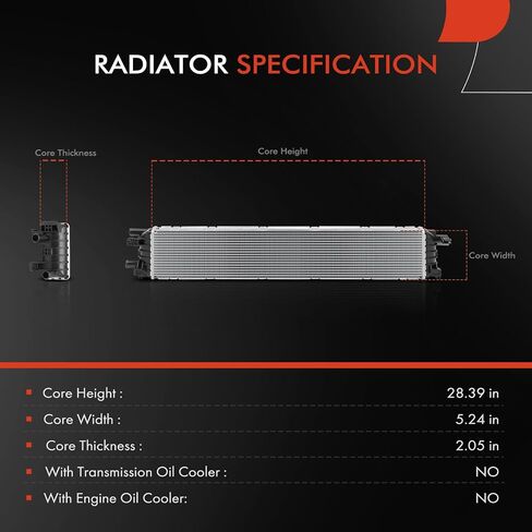 A-Premium Engine Coolant Radiator Assembly Compatible with Audi Q5 2013-2017, A6 Quattro 2016-2018, A7 Quattro 2016-2018, S4 2013-2016, S5 2013-2017, S6 2013-2018, S7 2013-2018, SQ5 2014-2017 in Saudi Arabia