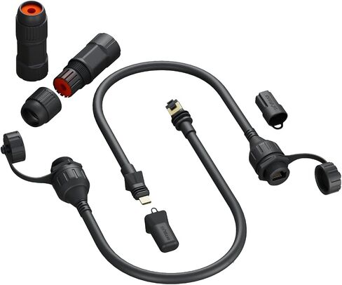 Extrlink Flat Flat Performance Extension لكابل RJ45 ، محول Ethernet لـ Starlink Flat High Performance 22AWG ، مقرن SPX-RJ45 المقاوم للماء مع أغطية نهاية (2 عبوة) in Kuwait