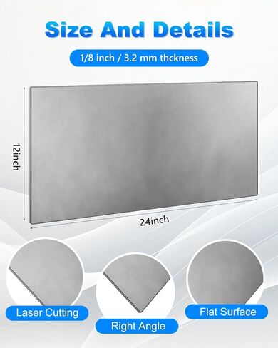 Rocaris 12 X 12 X 1/4 Inch A36 Steel Plate Hot Rolled, Steel Base Plate with 4 Holes Metal Square Plate for Construction Boards, Structure Support, Weldable Square and Industrial in Kuwait