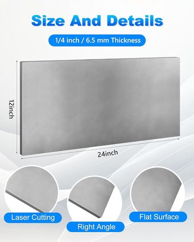 Rocaris 12 X 12 X 1/4 Inch A36 Steel Plate Hot Rolled, Steel Base Plate with 4 Holes Metal Square Plate for Construction Boards, Structure Support, Weldable Square and Industrial in Kuwait