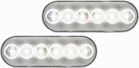 Optronics 2 Pack 6 "Oval Clear 6 LED احتياطيًا للضوء 2 دبوس توصيل Bul12CB in Saudi Arabia