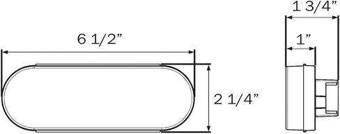 Optronics 2 Pack 6 "Oval Clear 6 LED احتياطيًا للضوء 2 دبوس توصيل Bul12CB in Saudi Arabia