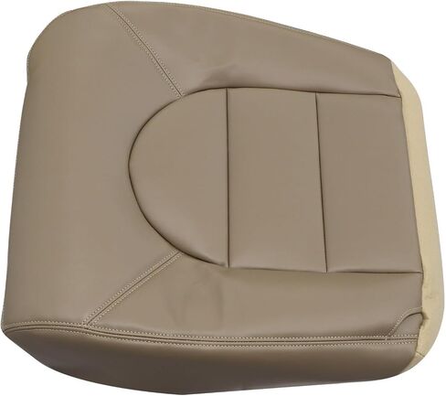 FZJDSD 4PCS Tan Driver & Passenger Side Bottom and Top Lean Back Replacement Leather Seat Covers Compatible with Ford F250 F350 F450 F550 Lariat 1999 2000 in Saudi Arabia