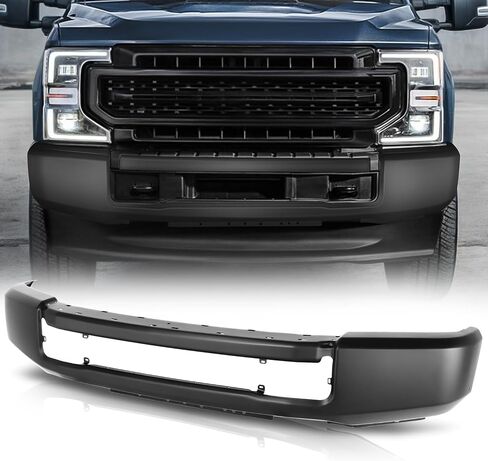 Auto Dynasty Pront Pumper Enport Pace Bar متوافق مع 2020 2021 2022 Ford F-250 F-350 Super Duty ، مع قطع ضوء الضباب ، باللون الأسود المطلي ، FO1002458 in Saudi Arabia