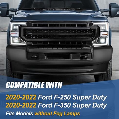 Auto Dynasty Pront Pumper Enport Pace Bar متوافق مع 2020 2021 2022 Ford F-250 F-350 Super Duty ، مع قطع ضوء الضباب ، باللون الأسود المطلي ، FO1002458 in Saudi Arabia