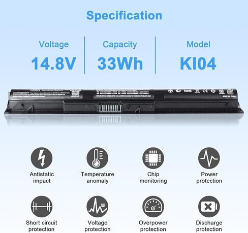 جديد VI04 V104 استبدال البطارية لـ HP Envy 14 15 17 Series HP Probook 440 G2 450 G2 TPN Q139 Q140 Q141 Q142 Q143 in Kuwait