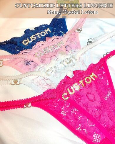 2Pack Women G-String Thongs T Back Low Rise Lace Panties Funny Thongs with Letters Cute Sexy Underwear in Saudi Arabia