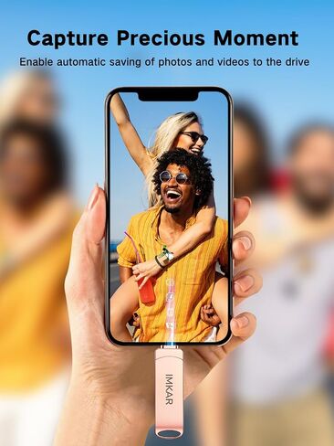 MFi Certified 128GB Flash Drive for iPhone iPad, IMKAR Memory Stick Storage for Photos Videos, Plug and Play No Application Required, Compatible with iPhone iPad Android and PC (Silver) in Saudi Arabia