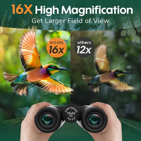 15X25 Small Binocular for Adults & Kids - High Powered Binoculars with Bright Light & Large Field of View - Compact Binoculars for Hunting, Bird Watching, Hiking, Outdoor Activities in Saudi Arabia