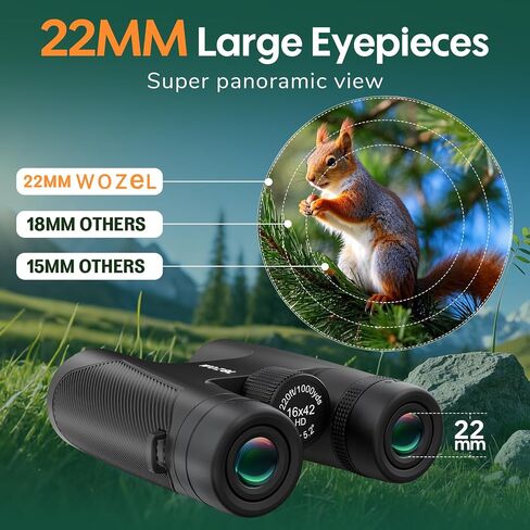 15X25 Small Binocular for Adults & Kids - High Powered Binoculars with Bright Light & Large Field of View - Compact Binoculars for Hunting, Bird Watching, Hiking, Outdoor Activities in Saudi Arabia