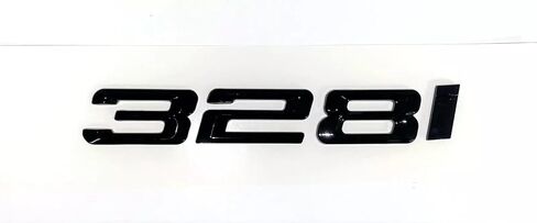 1pc 328i Number Letter Rear 3D Trunk Lid Car Badge Emblem Decal (Gloss Black) in Saudi Arabia