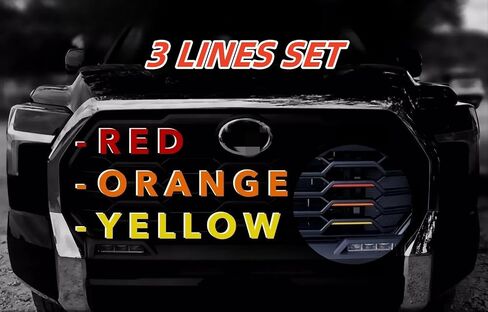 Retro 3 Color Front Grill Grille Grille Emblem Sticker متوافق مع 16-23 Toyota Tacoma Trd-Pro (Roy) in Kuwait