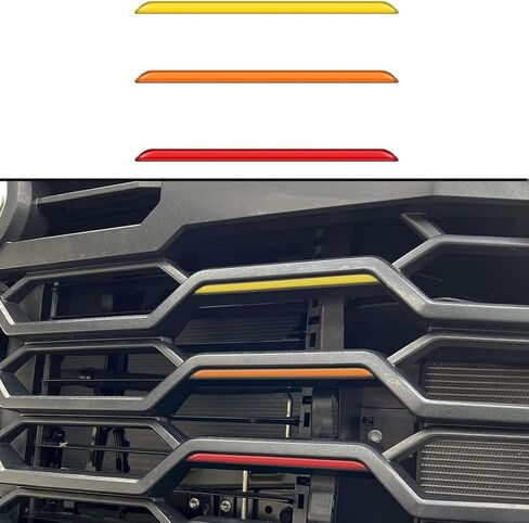 Retro 3 Color Front Grill Grille Grille Emblem Sticker متوافق مع 16-23 Toyota Tacoma Trd-Pro (Roy) in Kuwait
