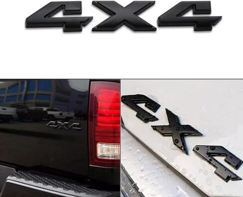 1x 4x4 4 × 4 شارة 3D الشعار شرس اللوحات لعام 2009-2018 1500 2500 3500 (Gloss Black) in Kuwait