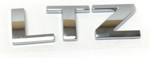 Generic LTZ Badge Emblem 2 -PC - التصميم ثلاثي الأبعاد لشيفروليه سيلفرادو ، سييرا ، تاهو ، وضواحيها - تشطيب الفضة الكروم - لاصق قوي in Saudi Arabia