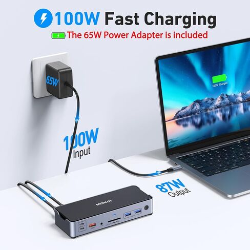 8K USB C Laptop Docking Station,Docking Station 3 Monitors with 1*HDMI, 2*DisplayPort,15 in 1 USB C Dock for Dual/Triple Monitors,6 *USB Ports,100W PD,Ethernet,SD&TF,Audio,for Dell/HP/MacBook/Lenovo in Saudi Arabia