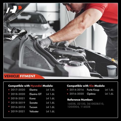 A-Premium Starter Motor متوافق مع Hyundai Elantra 17-20 ، Elantra GT 18-20 ، Sonata 18-19 ، Tucson 17-18 ، Veloster 19-21 ، Kona 18-21 & Kia Optima 16-20 ، Forte Koup 14-16 ، 1.6L ، 12V 0.9KW 10T CW in Saudi Arabia