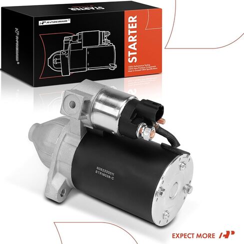 A-Premium Starter Motor متوافق مع Hyundai Elantra 17-20 ، Elantra GT 18-20 ، Sonata 18-19 ، Tucson 17-18 ، Veloster 19-21 ، Kona 18-21 & Kia Optima 16-20 ، Forte Koup 14-16 ، 1.6L ، 12V 0.9KW 10T CW in Saudi Arabia