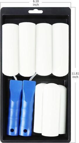 Roller Painting Sponge 15 Piece Set 1''x6 1.5''x4 2''x3 3''x2, Foam Roller for Painting Art & Craft, Soft & Disposable & Washable in Kuwait