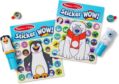 Melissa & Doug Sticker Wow Pets (Dog and Cat) Back Pack Arts and Crafts Collectibles - 2 منصات النشاط ، 2 من طوابع الملصق in Kuwait