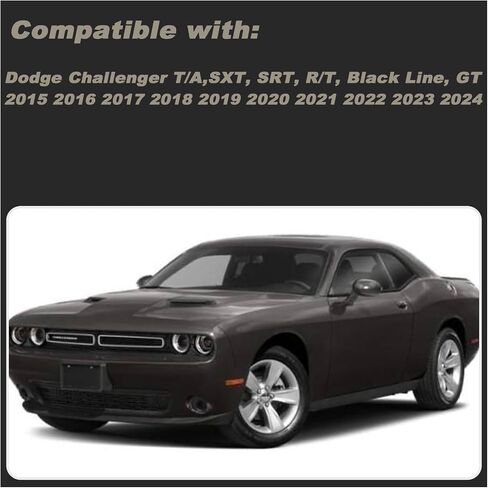 Dashboard Mat Cover Interior Center Console UV Rays Protector Compatible with Dodge Challenger 2015-2021 2022 2023 2024 Dash Board Mat Carpet Accessories (RED Trim) in Saudi Arabia