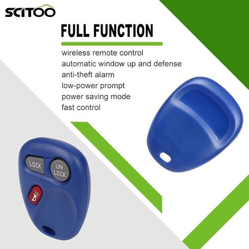 SCITOO 1 X Remotes Key Fob for Cadillac Escalade for Chevy Avalanche for Silverado for Suburban for S10 Pickup for Tahoe for Sierra for Sonoma for Yukon 2001-2004 KOBLEAR1XT 2AOKM-GV3 in Saudi Arabia
