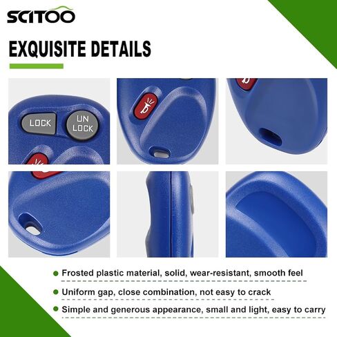 SCITOO 1 X Remotes Key Fob for Cadillac Escalade for Chevy Avalanche for Silverado for Suburban for S10 Pickup for Tahoe for Sierra for Sonoma for Yukon 2001-2004 KOBLEAR1XT 2AOKM-GV3 in Saudi Arabia