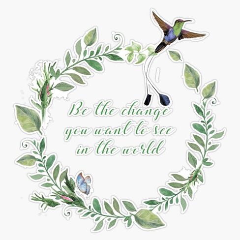 كن التغيير الذي تريد رؤيته في World 2 Sticker Vinyl Finproof Sticker Secal Scal Car Car Carpop Carpop Window Sticker 5 " in Saudi Arabia