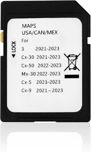 Latest Version Navigation SD Card Fits for Mazda 2014-2018 - 3, 2016-2024 - Mazda 6/CX-3/MX-5, 2016-2020 - CX-5/CX-9 Car GPS Navigation System for USA/Canada/Mexico in Saudi Arabia