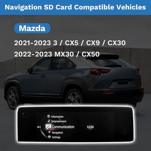 Latest Version Navigation SD Card Fits for Mazda 2014-2018 - 3, 2016-2024 - Mazda 6/CX-3/MX-5, 2016-2020 - CX-5/CX-9 Car GPS Navigation System for USA/Canada/Mexico in Saudi Arabia