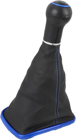 5 Speed 12mm Inner Hole Dia Gear Shift Knob Gaiter Boot Cover PVC Leather Blue for Volkswagen Mk4 Golf GTI R32 99-05 1J0711113EG Automotive Parts in Saudi Arabia