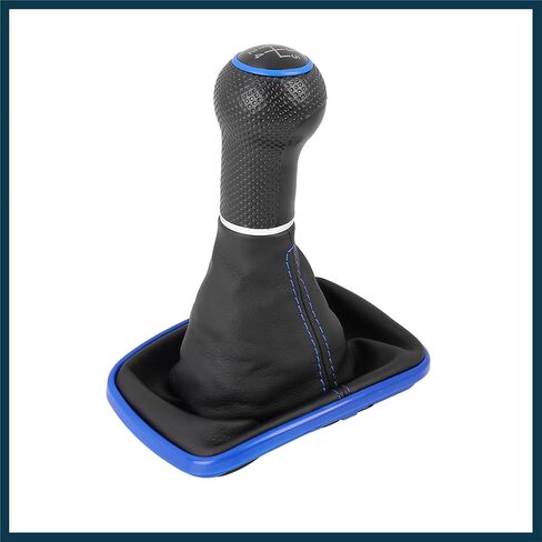 5 Speed 12mm Inner Hole Dia Gear Shift Knob Gaiter Boot Cover PVC Leather Blue for Volkswagen Mk4 Golf GTI R32 99-05 1J0711113EG Automotive Parts in Saudi Arabia